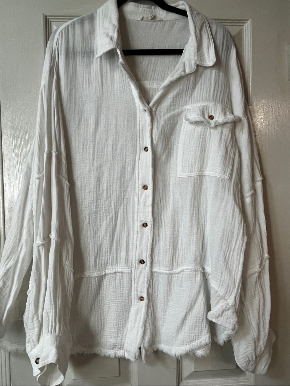 Easel Classic White Cotton Button-Up Shirt